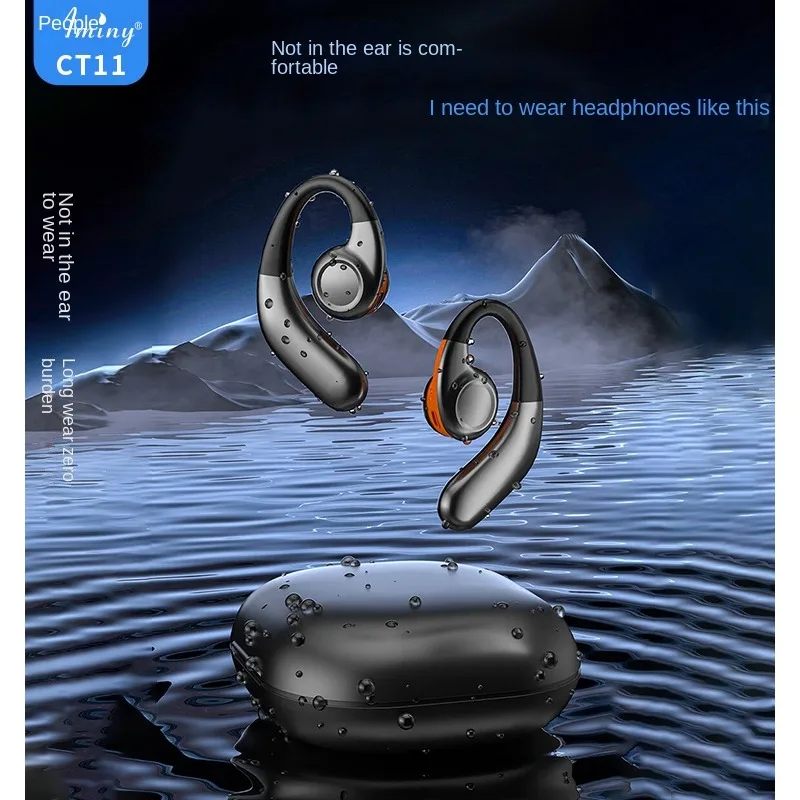 Aminy CT11 Wireless Bluetooth Headphones High Sound Quality Ear-hook Sports Noise Reduction Long Life Headset