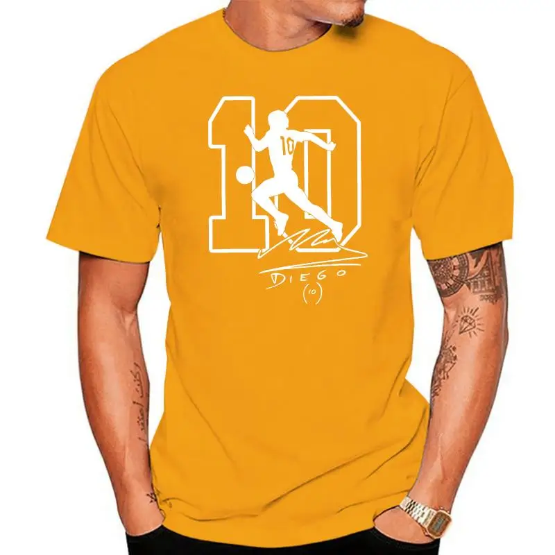 T-shirt MARADONA el dies Napoli Argentina pibe uomo bimbo autografo 100% cotone Football Cool Casual pride t shirt men Unisex