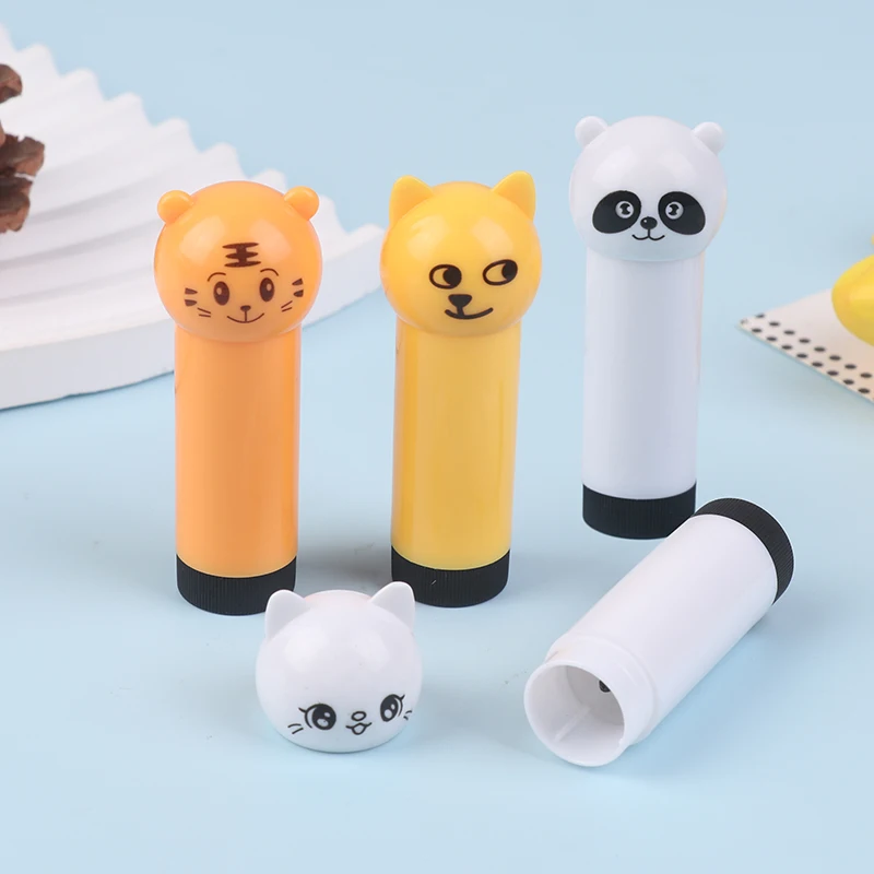 Cartoon Mini Refillable Lipstick Tube Lip Balm Container Empty Cosmetic Containers Travel Reusable Empty Lip Gloss Bottle Tube