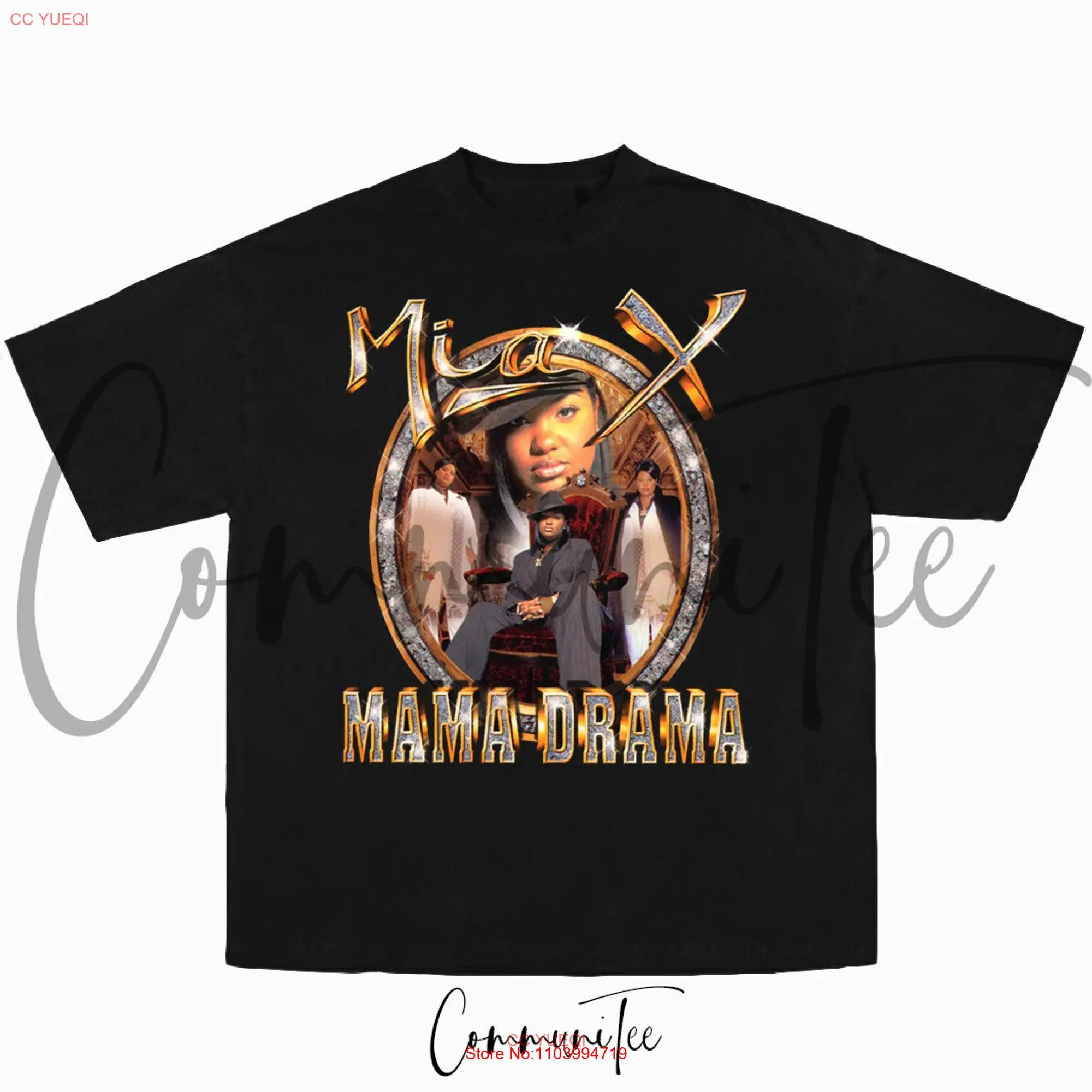 Mia X Mama Drama No Limit Records Rap T Shirt Big Face Head Vintage 90s Style Hip Hop long or short sleeves
