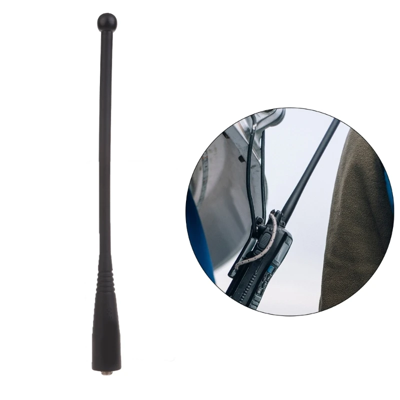 VHF UHF Portable Radio Antenna Reliable Black Antenna Radio Accessory Extended Transmitting Distance Suitable for DTR620