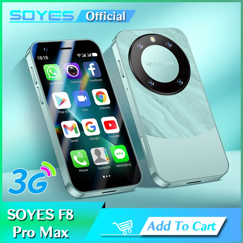 SOYES F8 Pro Max 3.0" Mini Smartphone 2000mAh Facial Recognition 1GB RAM 16GB ROM 3G Network Small Phone