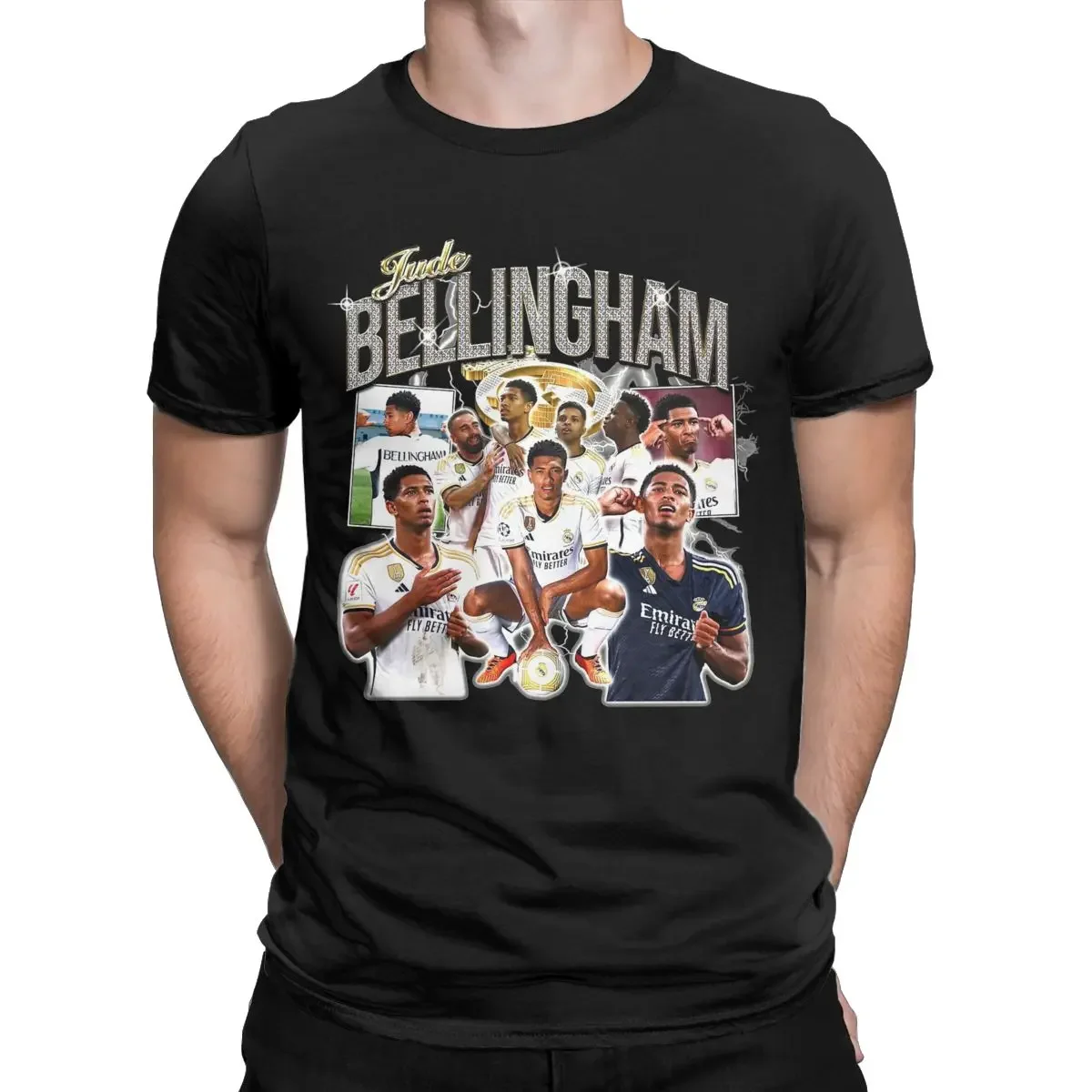Retro Jude Bellingham Bootleg Outfits T-Shirt for Men Women Football Winner Vintage Cotton Summer Tee Shirts