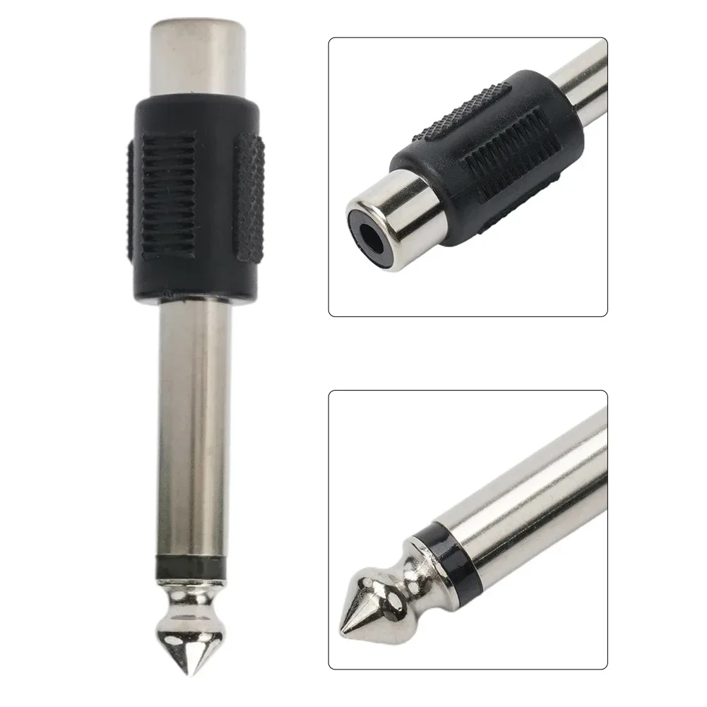 New Parts Set Tool Latest Practical Replacement Adapter Audio 1/4 Male 6.35mm Connector Female Plug 10Pcs Mono