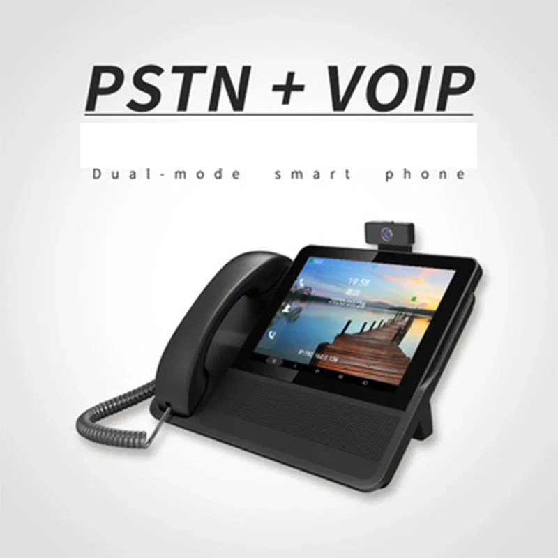 8-inch Dual-Network (PSTN/IP) Business Video Conference landline Phone with WiFi
