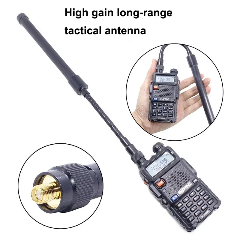 High Performance CS Tactical Professional Communications Antennna Long Range Radio Antenna Amplifier for Baofeng Walkie Talkie