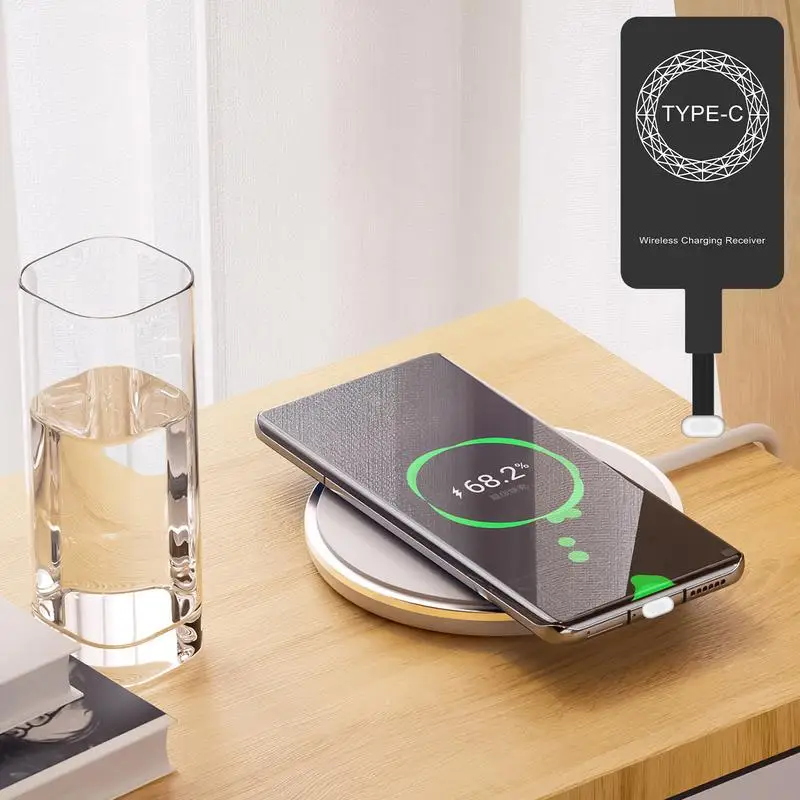 Wireless Charging Adapter Fast Speed Receiver Adapter Wireless Charger Slim Receiver Chip Effective Wireless Charger Receiver