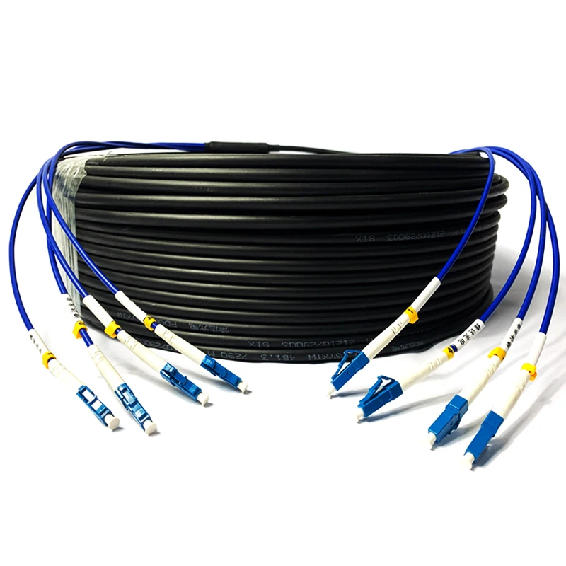 150meters LC Armored Optical Cable,Single-mode,2C,4-core,6-core,8-core,12-core,GYXTW,Outdoor, Hard Not Soft Fiber Optic Cable