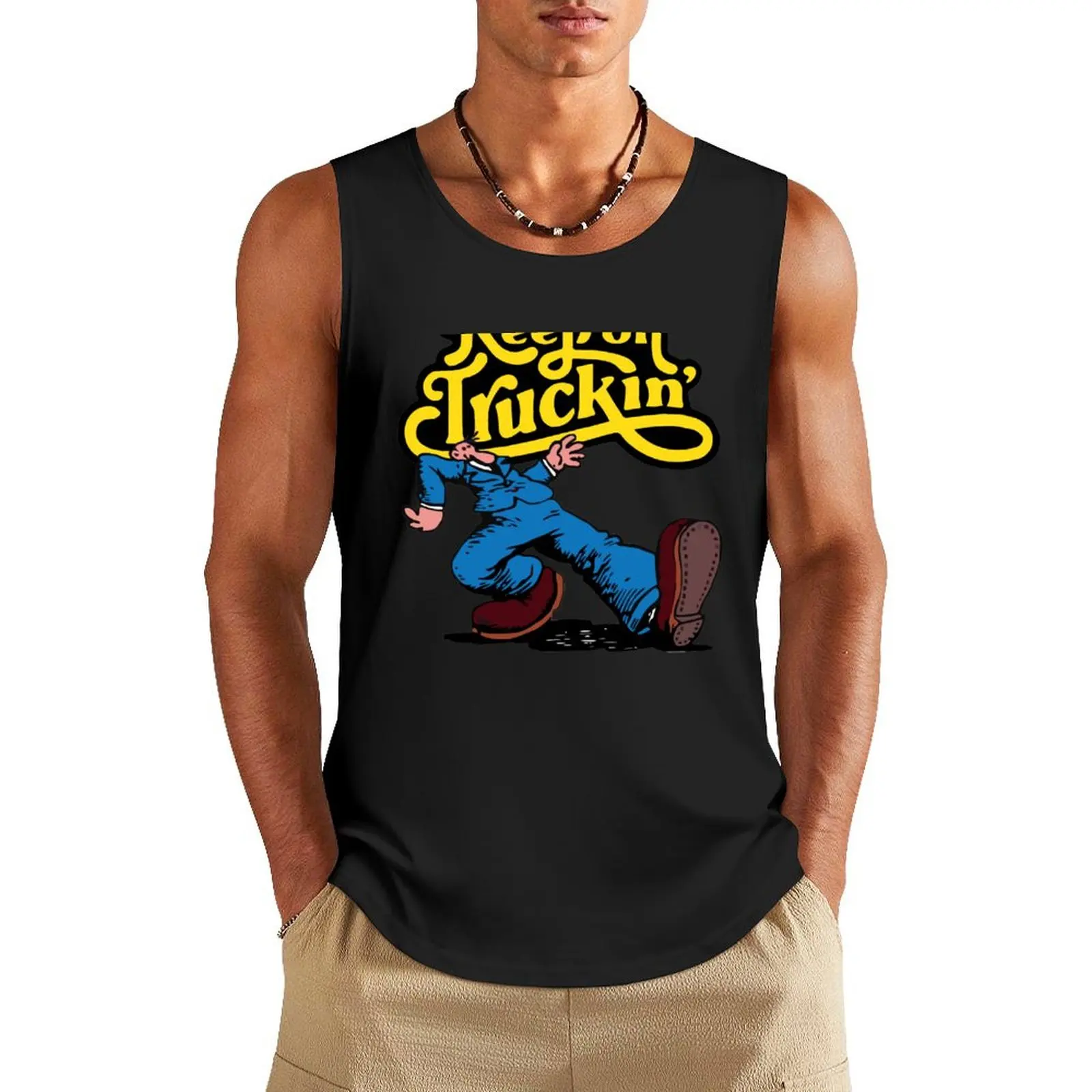 Keep on Truckin' Tank Top Men's gym t-shirt Top Gym clothes