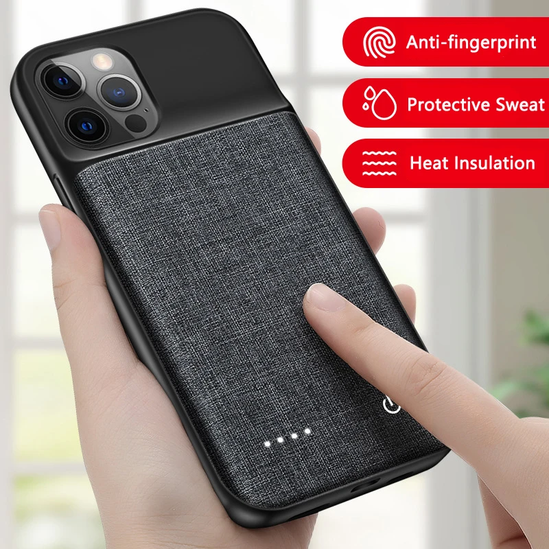 Battery Charger Case Power Bank 6800mAh for iPhone 15 14 Plus Pro ProMax 13 12 Mini 11 X/Xs XR Back Clip Portable Powerbank