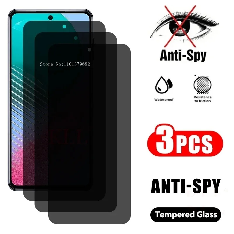 3Pcs Privacy Tempered Glass For Samsung F15 5G XCOVER 6 7 Screen Protector Galaxy A52S A52 A54 S20 FE Glass Film