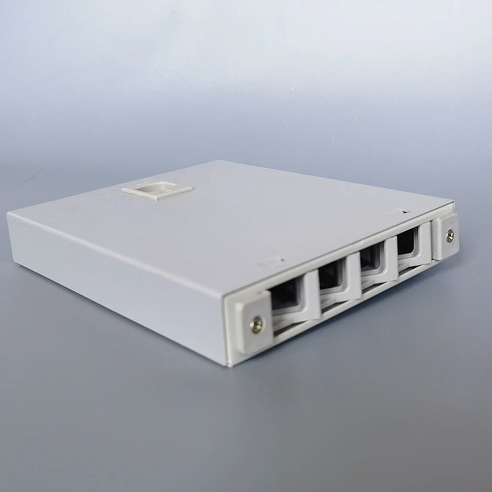 4 Ports FTTH Fiber Optic Terminal Box Full With Adapter SC LC 4 Ports Fiber Optical Patch Panel（flange and pigtail optional）