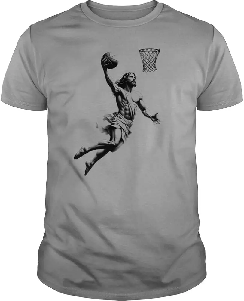 Playing Basketball Vintage Retro 90s Christian Anime Graphic T-shirtsY2K tops Unisex Summer Short Sleeve