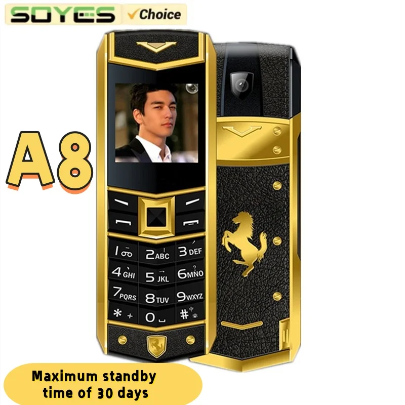 Vretu A8 Fashion Business Personalized Metal Ultra Thin Mobile Phone Portable, Lightweight, Long Standby Time