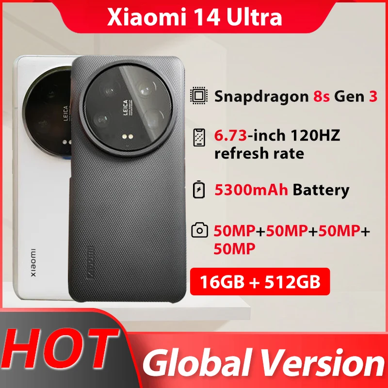 Global Version Xiaomi 14 Ultra CellPhones Snapdragon 8 Gen 3 120Hz 6.73" AMOLED Display Leica quad camera 90W HyperCharge I