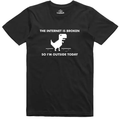 Hombre Geek Camiseta Corte Normal de La Internet Es Roto Divertido Web Página PC