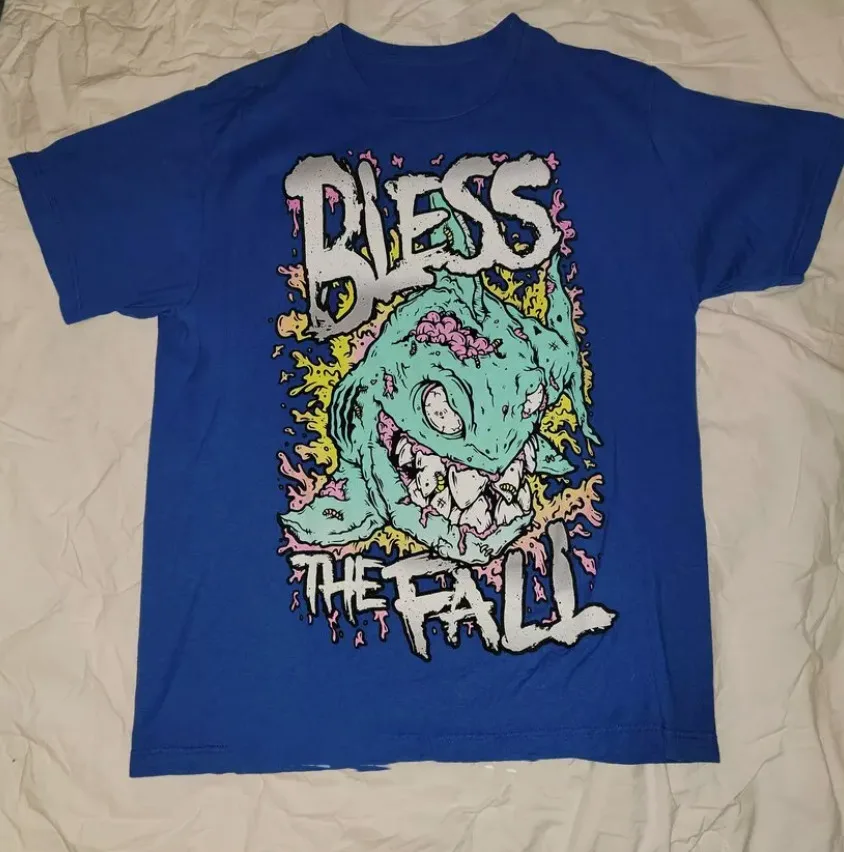 Rare BlessTheFall Band Short Sleeve Cotton Tee S to 5XL T-shirt royal blue