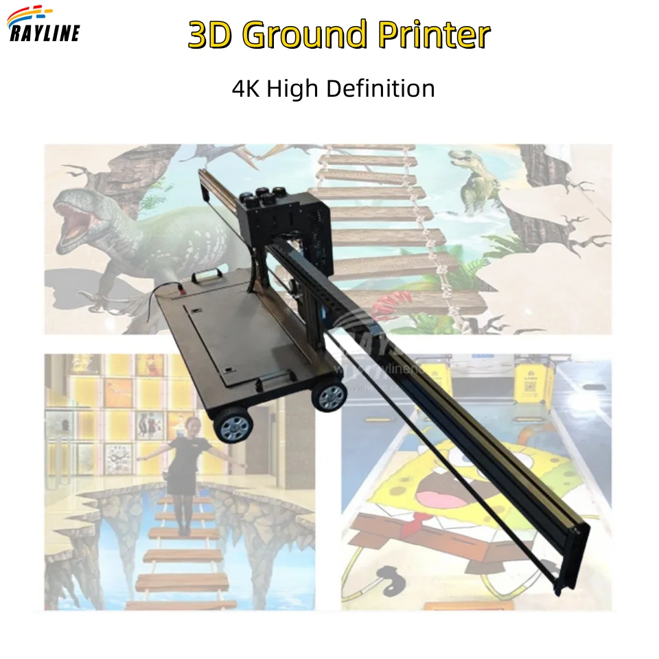 RAYLINE 3D Ground Printer 4K High Definition Vertical Wall Printer UV Floor Printer Parking Lot Parking Space Printing Factory