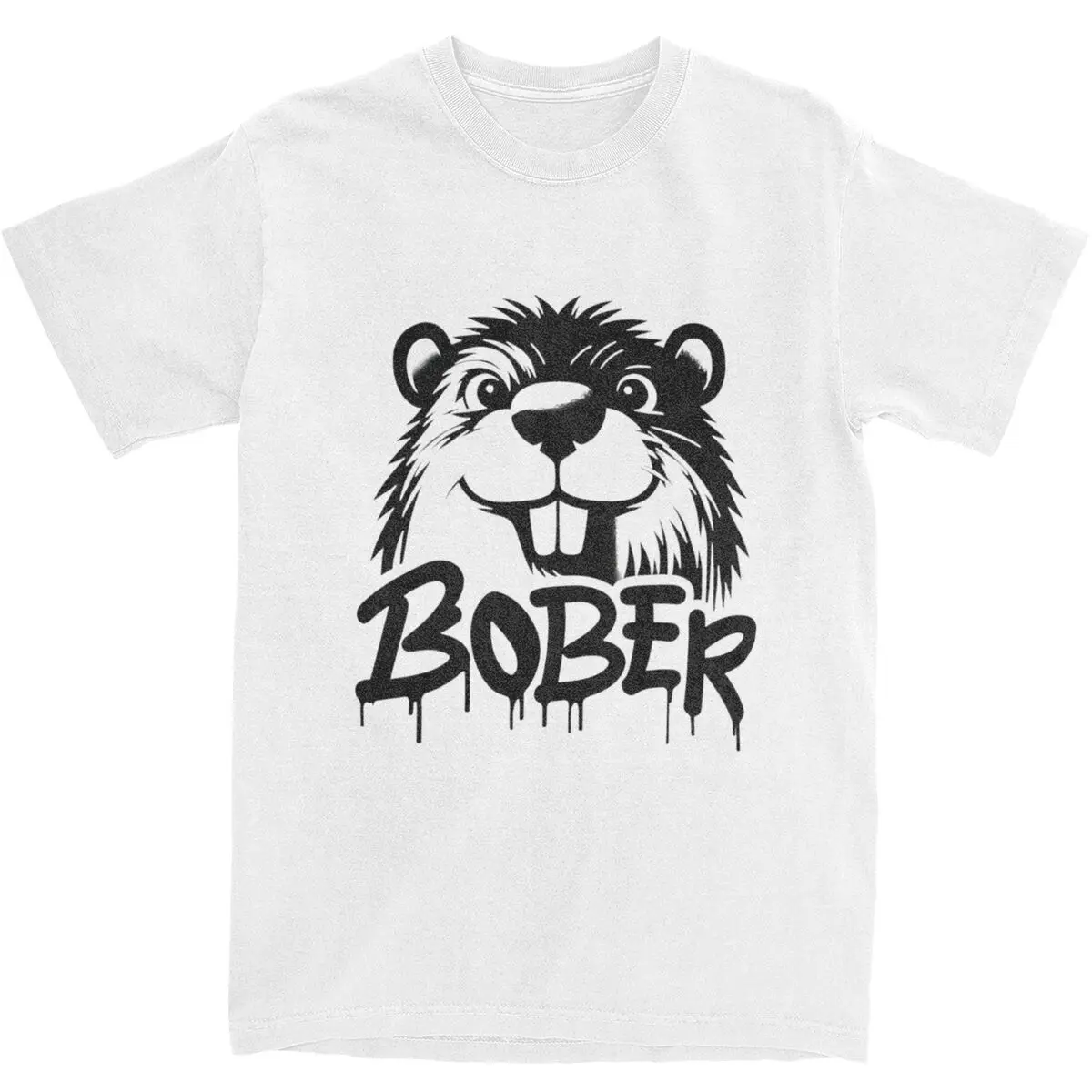 Bober Kurwa T-Shirt Summer funny animal in polish Y2K Basic T Shirts Cotton Fashion Tee Shirt For Men Short Sleeve Casual Tees