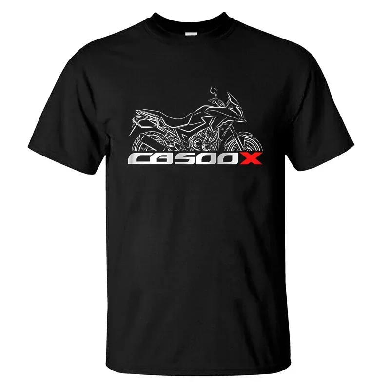 2024 Men T Shirt Casual T-shirt Hondas CB500X Graphic Summer Short Sleeves 100% Cotton S-3XL Cool Tee