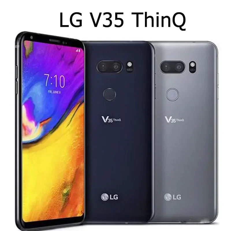 Unlocked Original LG V35 ThinQ 4G Mobile Phone 6'' 6GB RAM 64GB ROM 16MP+8MP Snapdragon 845 Octa-Core Android SmartPho