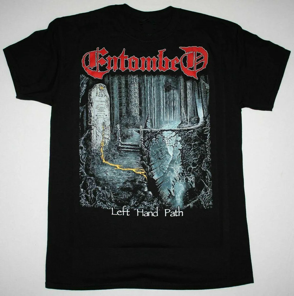 Entombed Left Hand Path s Short Sleeve Cotton T-Shirt Unisex All Size TT Tees Y2K tops Unisex Summer Short Sleeve