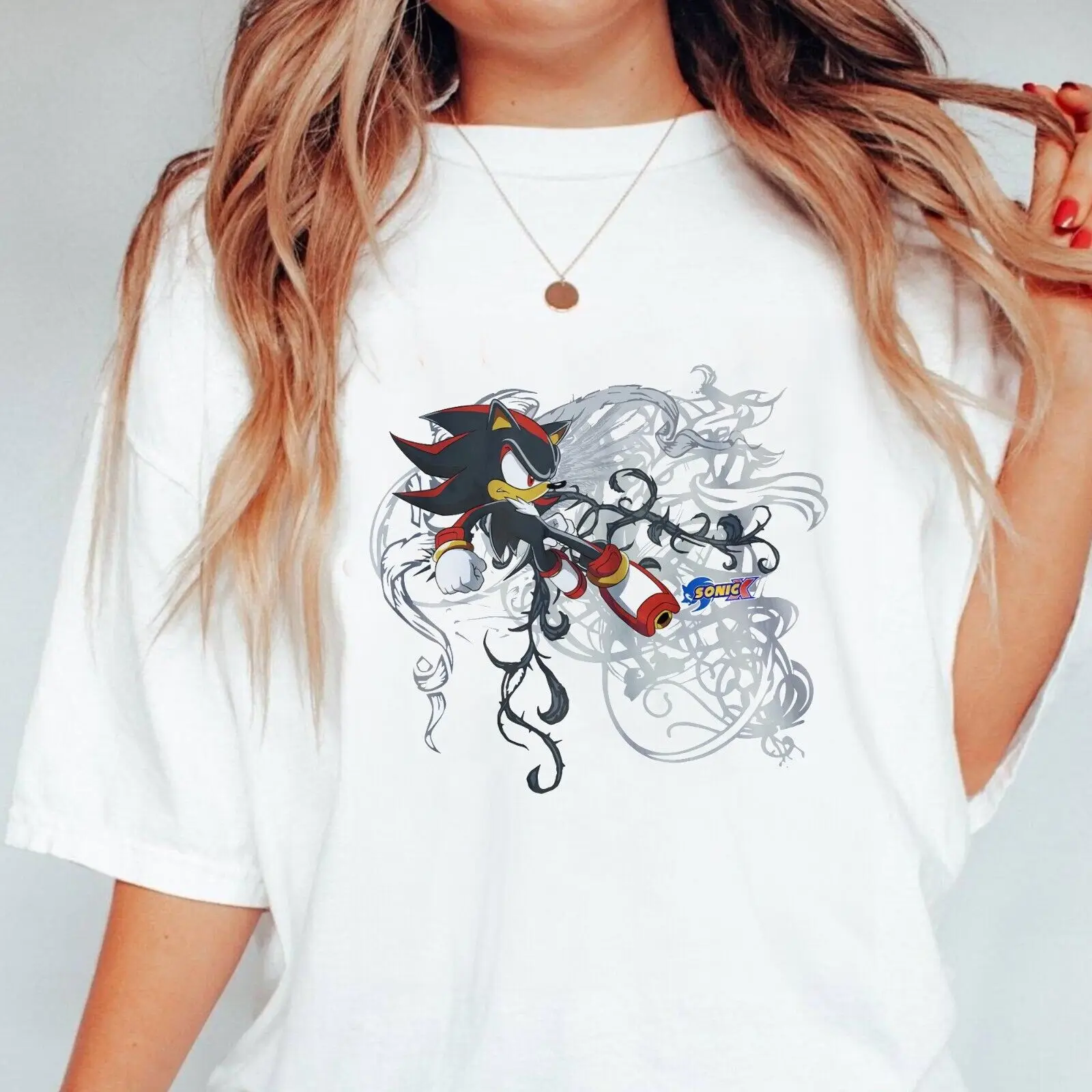X T Shirt Shadow White Tribal