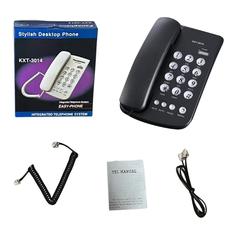 Fixed Telephone Home Corded Landline Corded Desk Phone Caller Wire Telephone 96BA