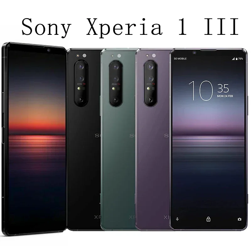 Original Sony Xperia 1iii 1 iii 5G XQ-BC52/ XQ-BC72 6.5" 12GB RAM 256GB Snapdragon Octa Core NFC sony xperia 1iii Cell Phon
