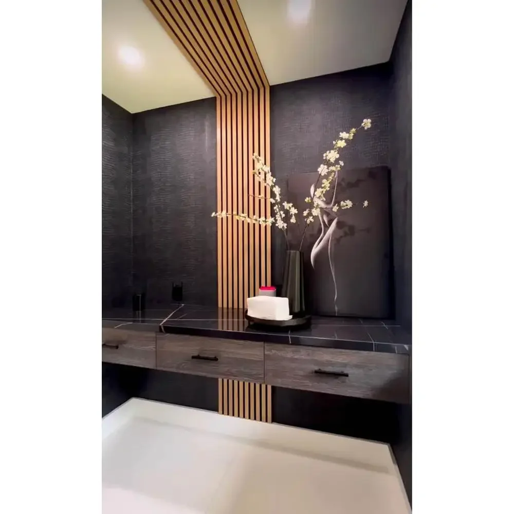 6-Piece PVC 3D Wall Panels Interior Upgrades Easy Install Oak Color Ideal Home Office Studios Acoustic Quality Priority Life