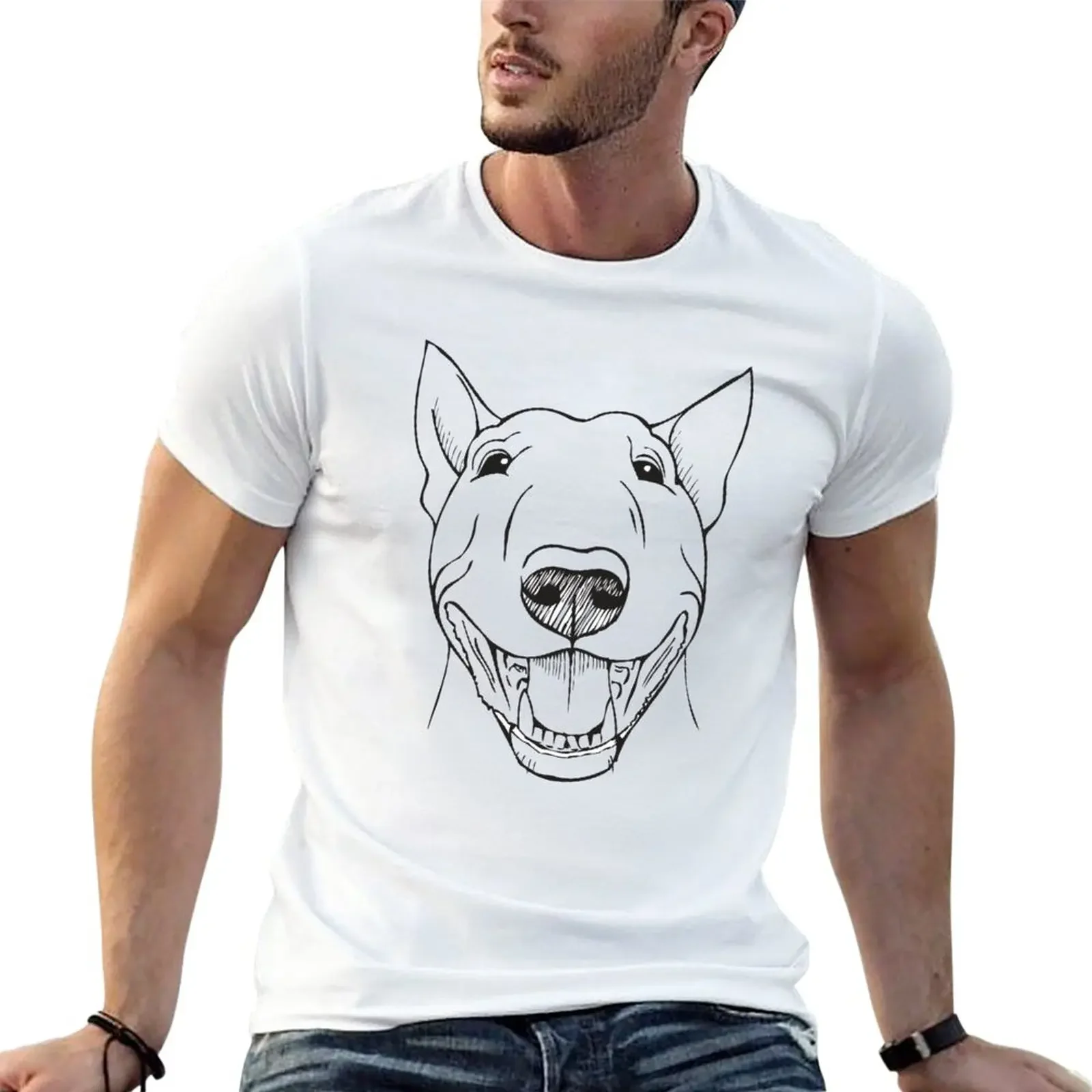 english bull terrier T-Shirt t-shirts man Short t-shirt sweat shirt men workout shirt