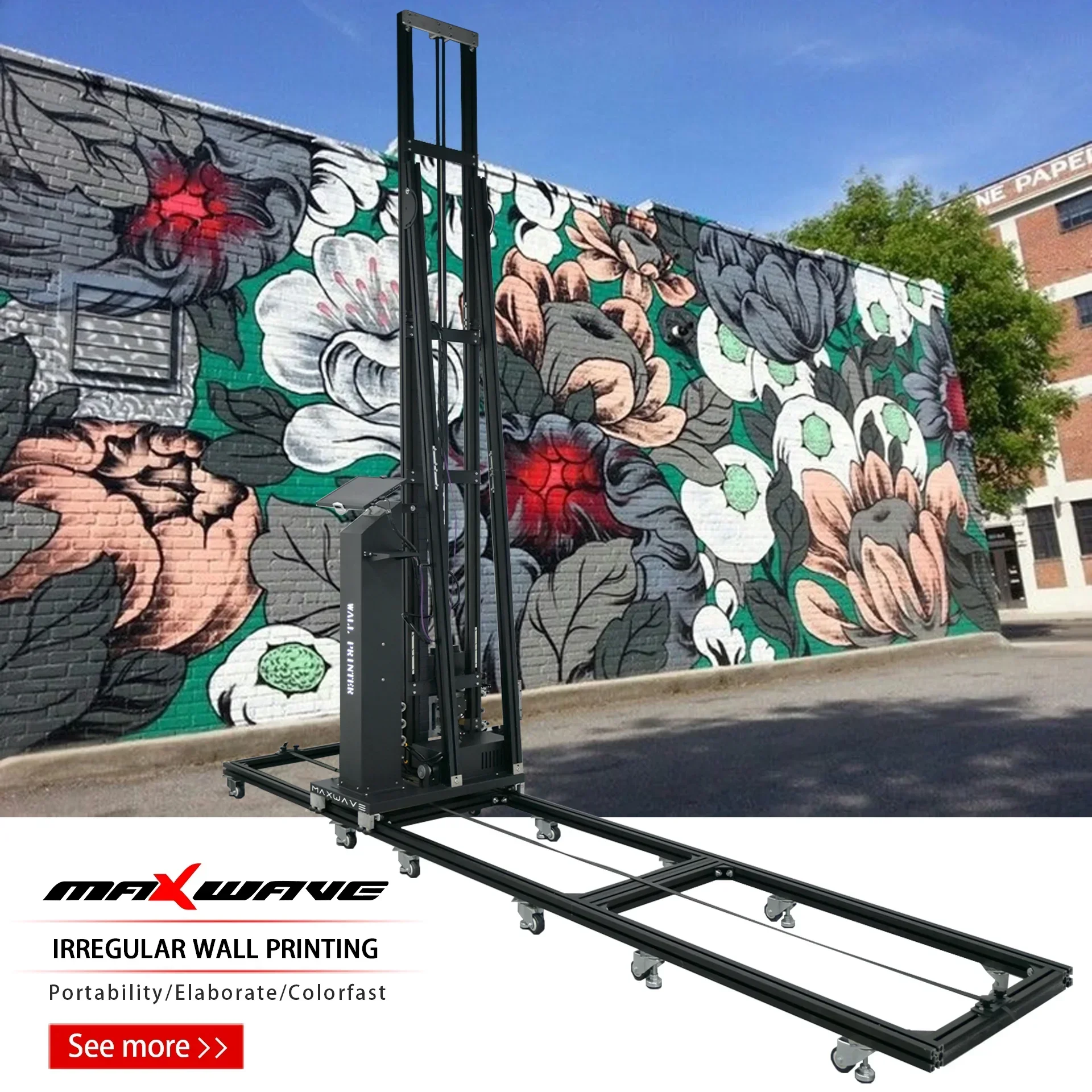 3d wall printer Machine Painting 3D Digital Varnish Inkjet Printing Machine Wall Inkjet Mural Printer vertical printer