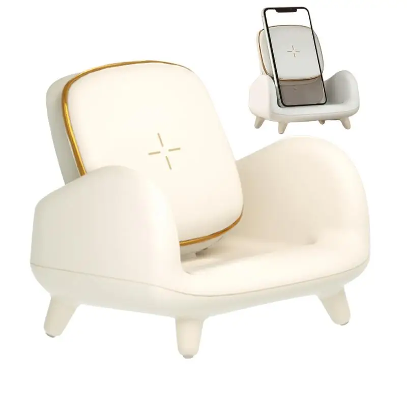 Wireless Charging Phone Holder For Desk Sofa Shaped Cordless Phone Charger 15W Wireless Charging Stand Charging Stand Cordless
