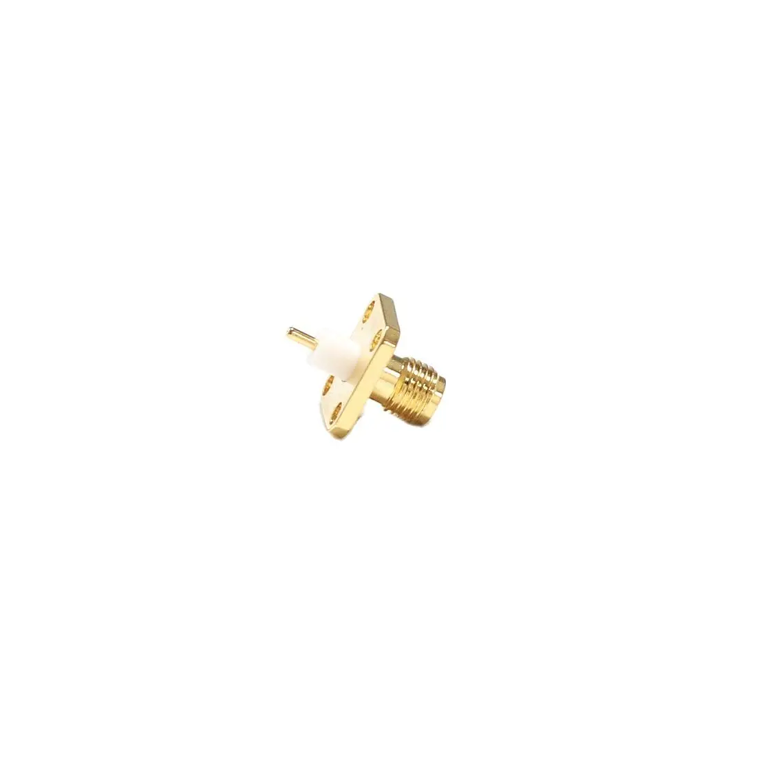 1pc SMA Female Jack RF Coax Convertor Connector 4-Hole Flange Solder Post Straight Insulator Long 4mm Goldplated NEW Wholesale