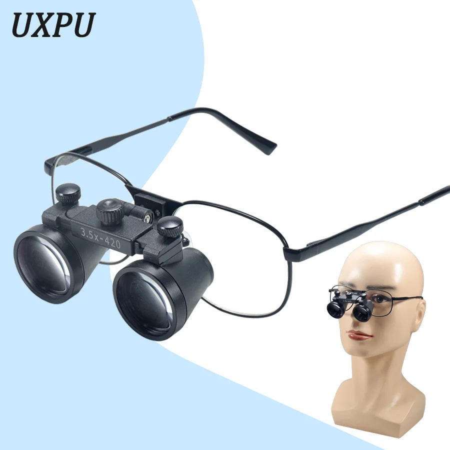 2.5X/3.5X Dental Loupe, Dental binoculars, Metal Frame Magnifying Glasses, Dental Surgical Loupe, Oral Magnifying Glasses