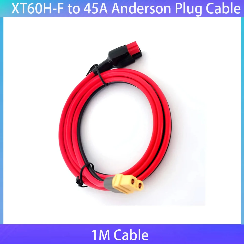 1M 12AWG XT60H-F to 45A Anderson Plug Cable / XT60 Female to Anderson Solar Power Cord Adapter Cable Tinned Copper Power Cable