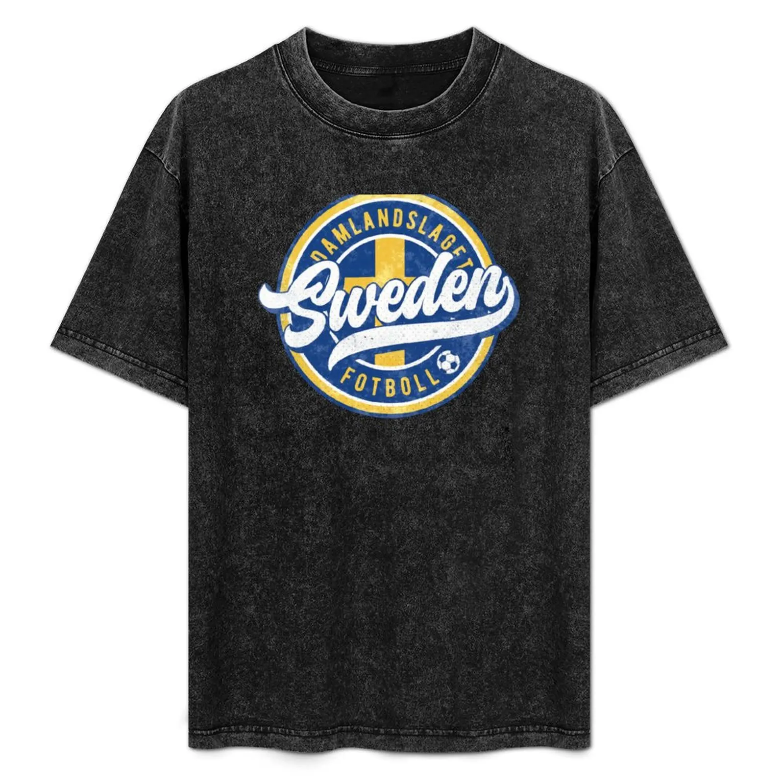 Sweden Women's Team Football Badge (round) T-Shirt Short sleeve tee graphic shirts essential t shirt plus size men clothing