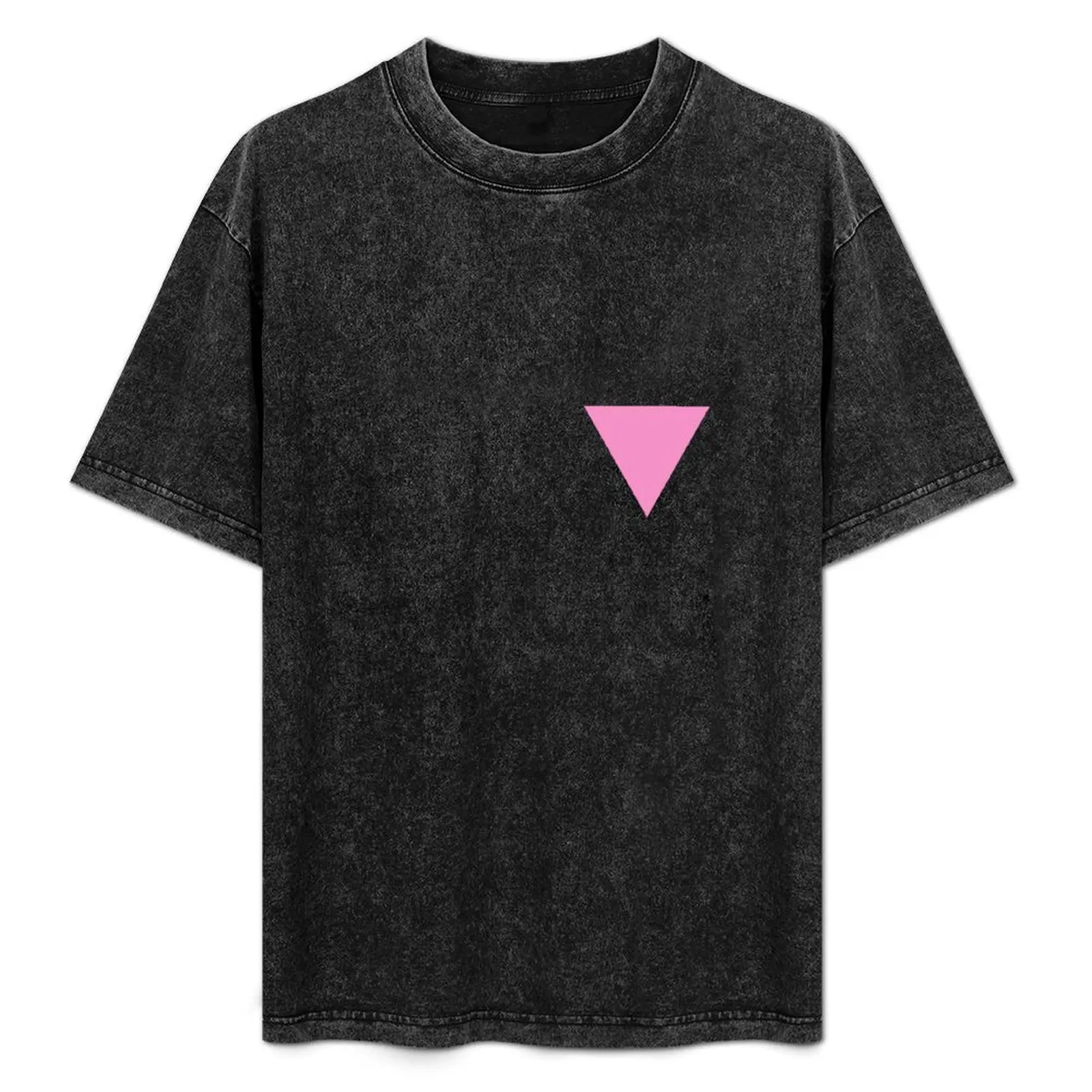 Pink Triangle T-Shirt heavyweights sublime basketball graphic tees tops black t shirts for men