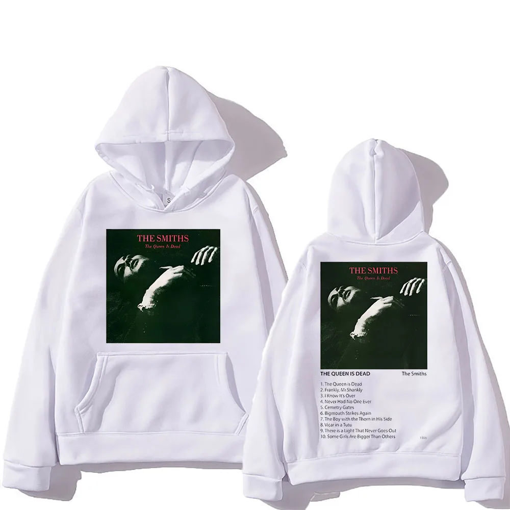 The Smiths The Queen Is Dead Hooded Graphic Printing Gothic Fleece Sweatshirt With Hooded Retro Clothes Moletom Grunge Pullovers