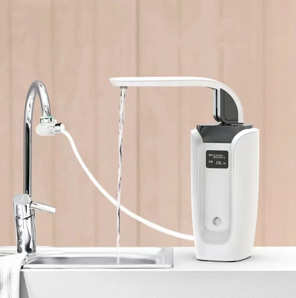Household smart display 4 stage UF coconut shell activated carbon filter drinking desktop water purifier
