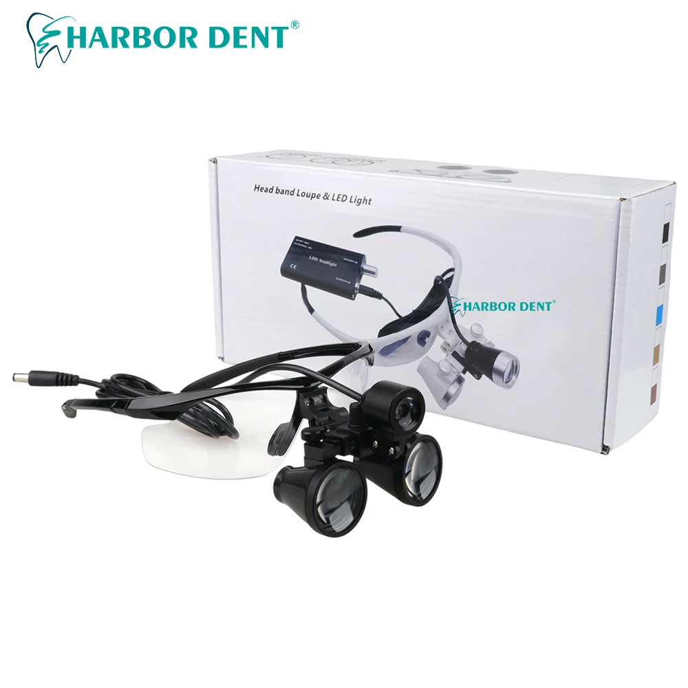 2.5/3.5X Dental Loupes Magnifier Lab Medical Magnification Binocular Magnifier Headlight Headlamp