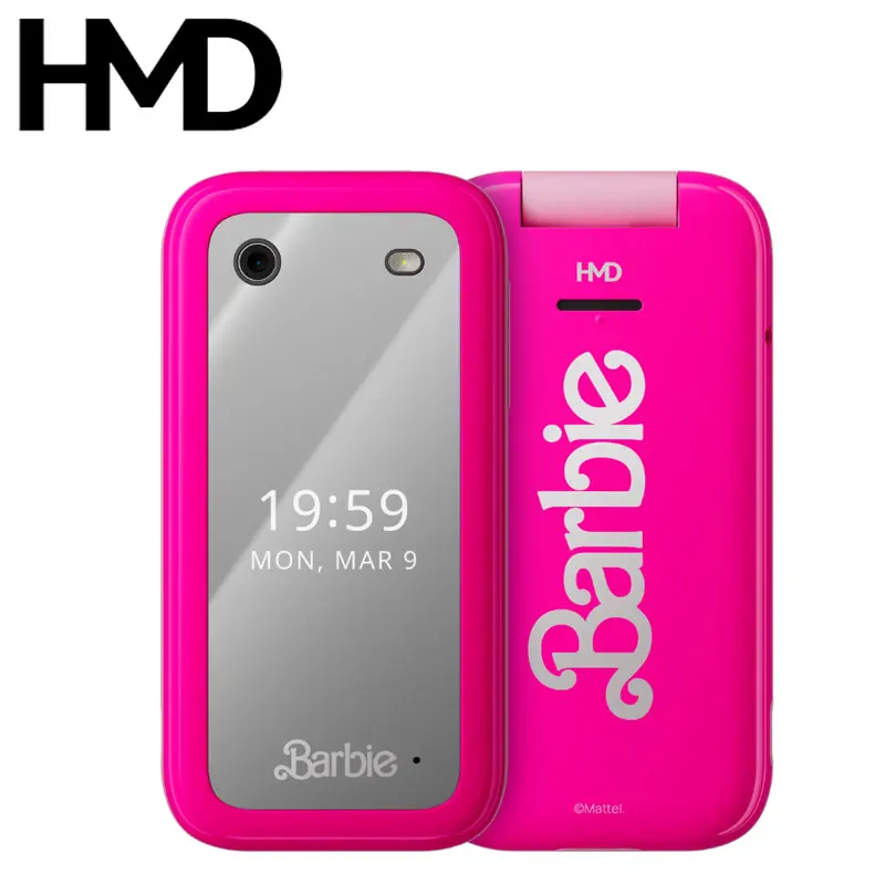 HMD Barbie phone 4G Feature Phone Camera 1450mAh Bluetooth 5.0 FM Radio Dual SIM Bettery Type-C Port Mobile Phone