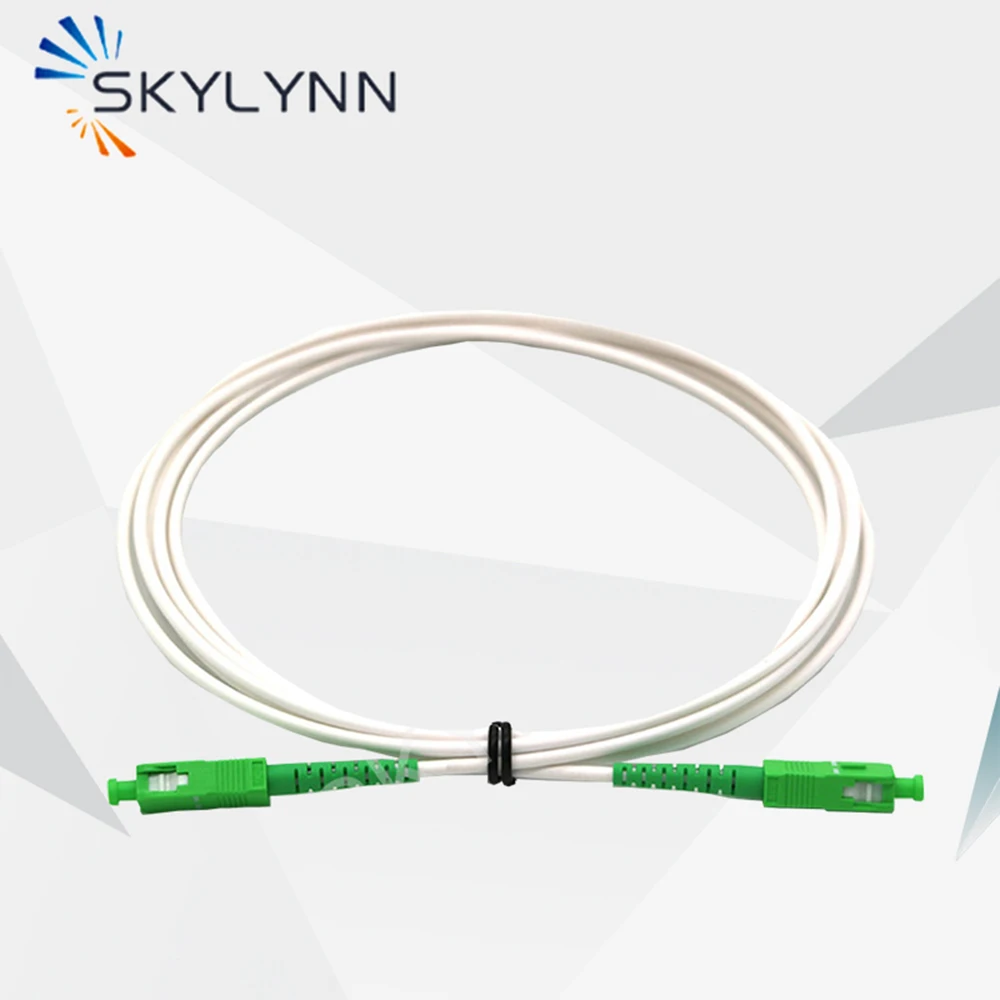 50 PCS 1.5 Meter Length SC/APC-SC/APC SM G657A2 SX 3.0mm diameter White LSZH Jacket Fiber Optic Patch Cord
