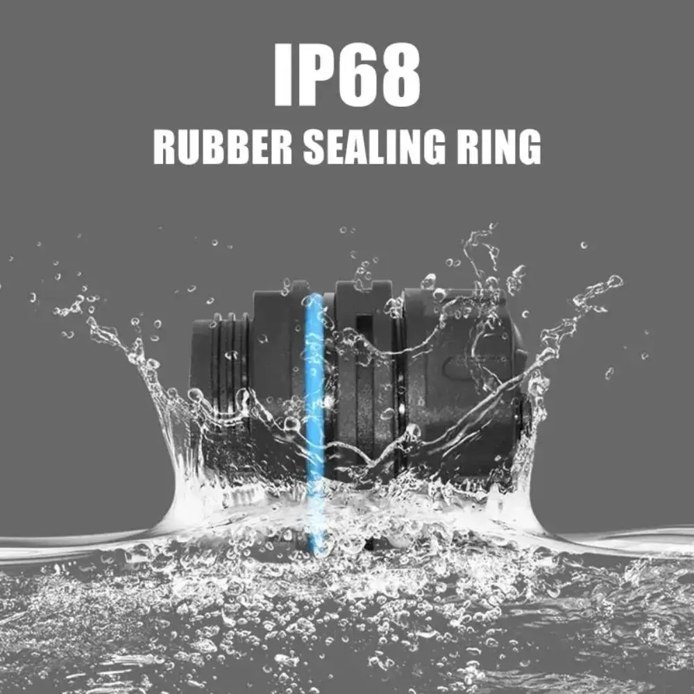 Tight Sealing Ring RJ45 Network Waterproof Connector Dustproof Anti-corrosion Cat6 Ethernet LAN Cable Durable Male To Female