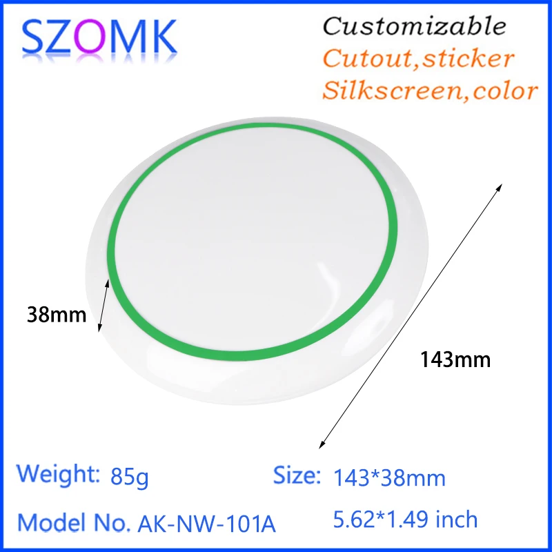 SZOMK New Arrivals Smart Home Round Abs Plastic Network Wall Mounted Iot Enclosure High Power Wireless Routing Ap Enclosure
