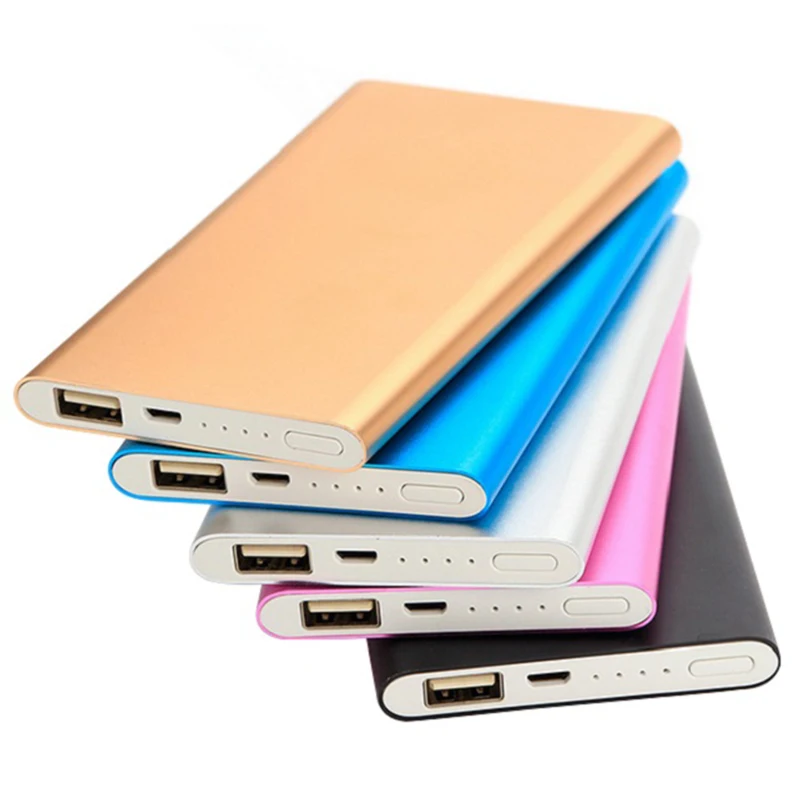 Universal Ultra Thin Portable Charger Pocket Mini Power Bank 5000mah Cell Phone Charger 1 Piece