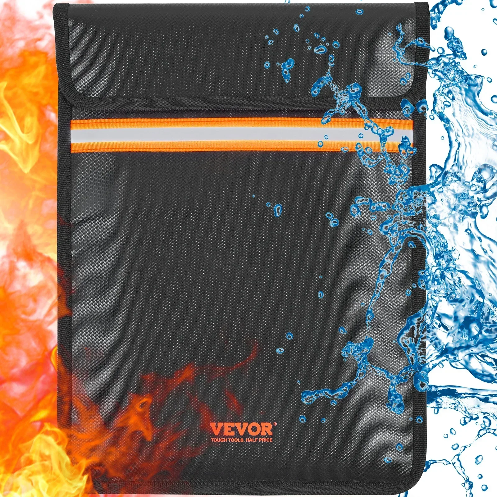 VEVOR Fireproof Document Bag 2-layer/ 1-layer 2000℉ Fireproof & Waterproof Fire Safe Srorage Pouch for Money Documents Jewel