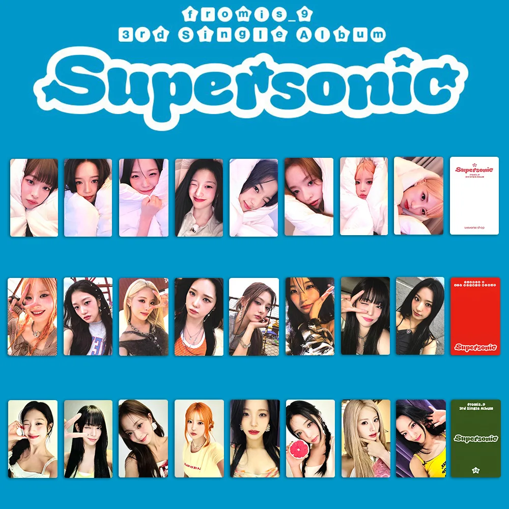 8Pcs/Set Fromis 9 Idol New Series PHOTOCARD SUPERSONIC Lomo Cards HD Printd Photocards High Quality Postcards Fans Gifts
