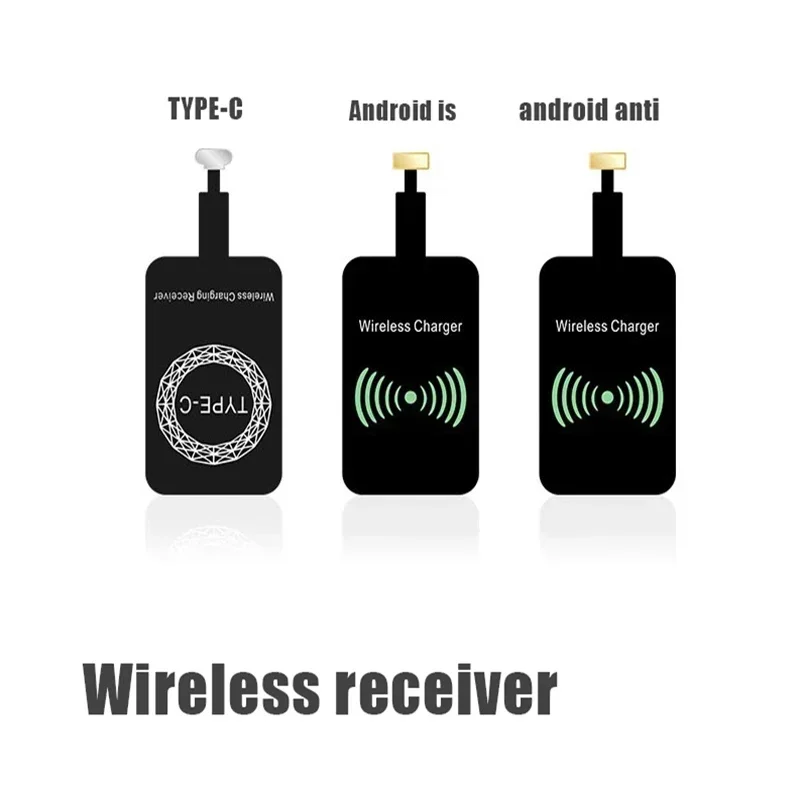 5W Qi Wireless Charging Receiver for Huawei Xiaomi Universal Micro USB Type-C Fast Wireless Charger Adapter