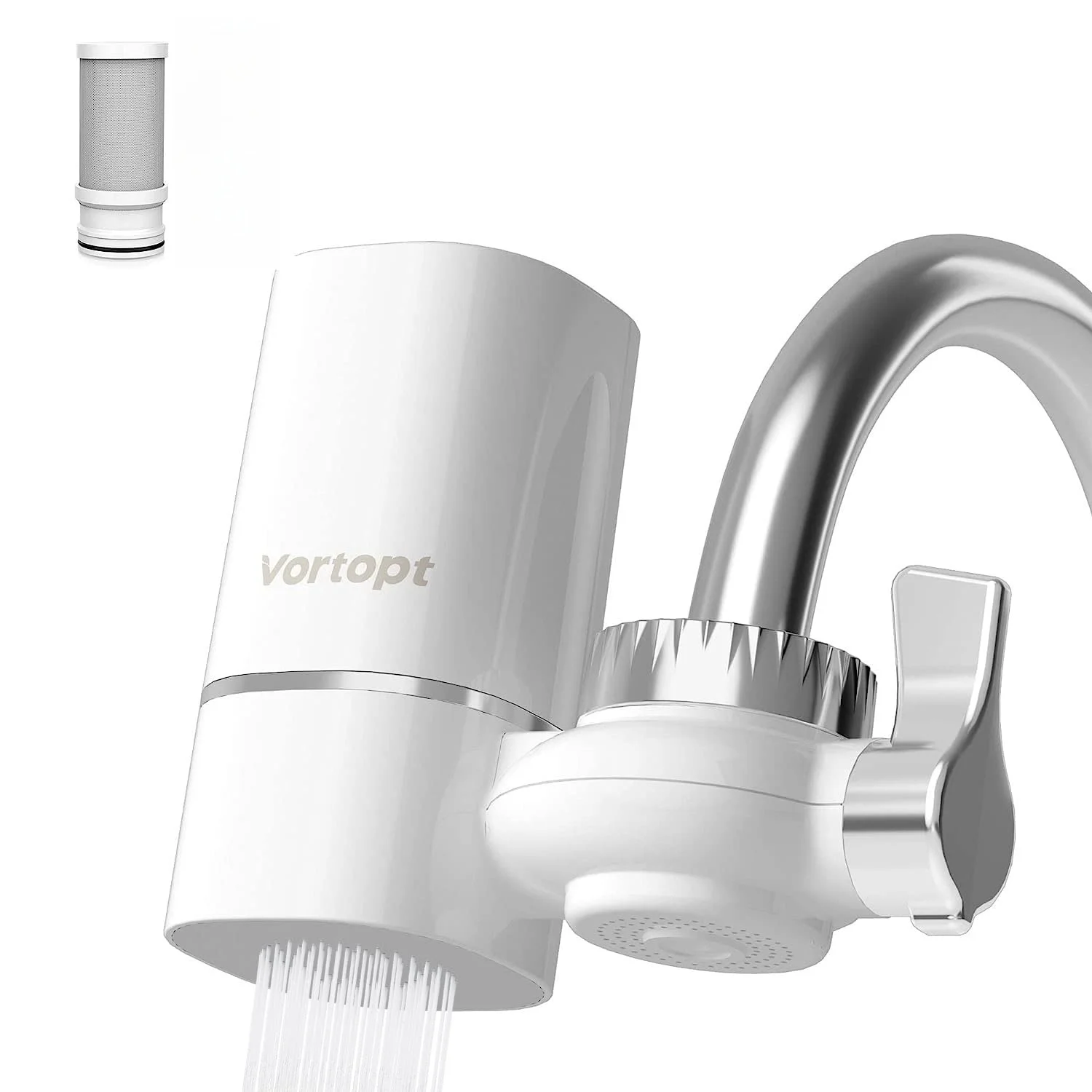 1pc T1 Faucet Water Purifier With 5-level Activated Carbon Filter Can Directly Drink Purified Water With 1 Replacement Cores